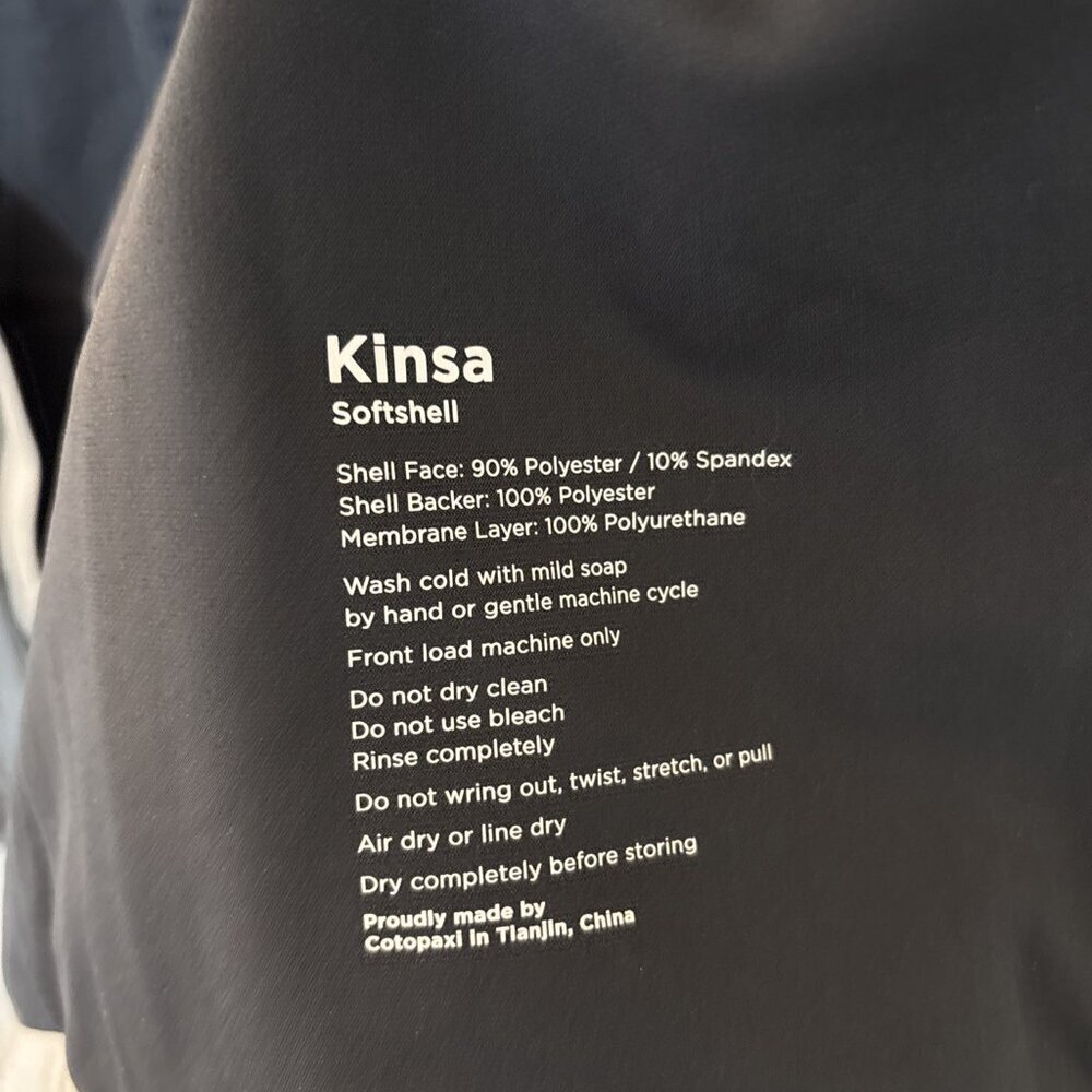Cotopaxi Kinsa Softshell Jacket Unisex Womens Med Mens Small Wind Resistant - Picture 7 of 7